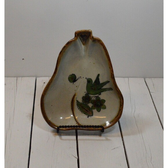 Vintage Ken Edwards Palomar Pottery Duck Dish, Mexican Folk  Ken Edwards Trinket Jewelry Dish, Green Bird, El Palomar Mexico, Mexican Dish